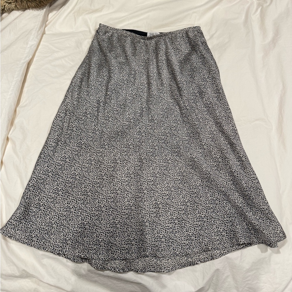 Sienna Sky Black & White Printed A-Line Skirt